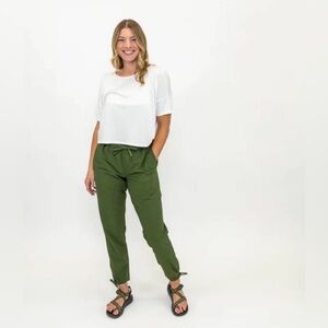 Coalatree The Trailhead Adventure Pant in Olive Green.